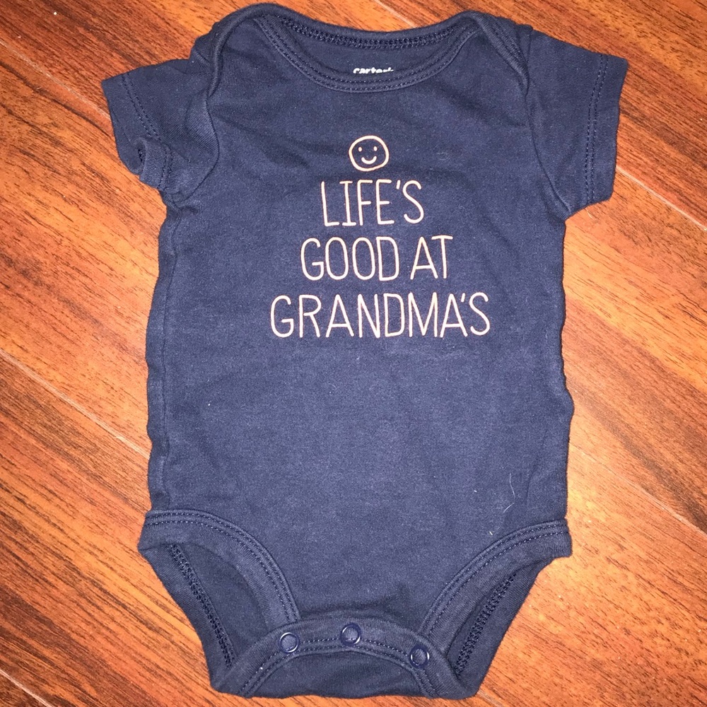 EUC👶🏼👚 CARTERS NEWBORN | Navy Blue Onesie